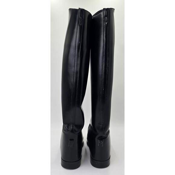 Marlborough Equestrian Tall Riding Boots Black Leather England Men's UK 8 US 8.5 - Picture 5 of 11